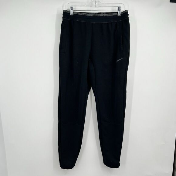 Nike Dri-Fit Pro Men's L Fleece Training Pants Black DM5886 010 Athletic Workout - Picture 2 of 15
